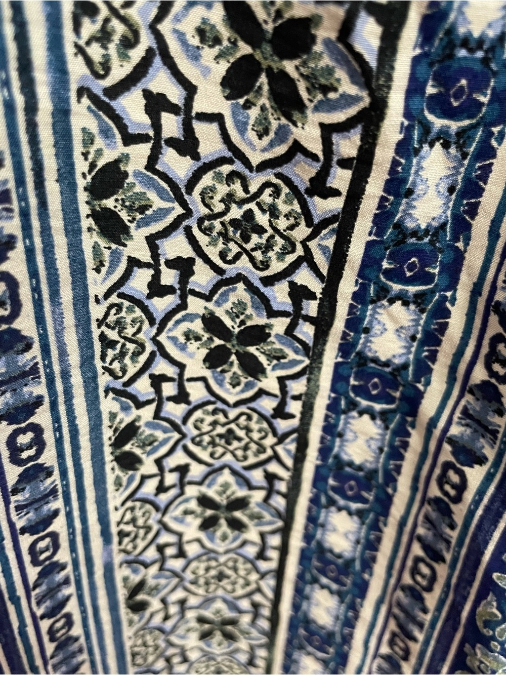 EC Naïf Blue and White Boho Printed Tunic Dress Plus Size 3X - Picture 11 of 14